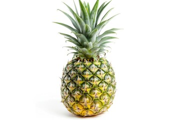 Fototapeta premium A single pineapple sits on a plain white background