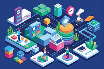 The illustration highlights customizable isometric designs enhancing visual storytelling and user engagement, Advantages of Customizable Isometric Illustration