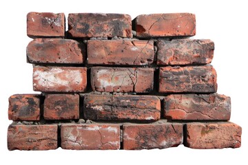 Fototapeta premium A pile of red bricks stacked on top of each other, perfect for architectural or construction-related designs