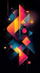 Bold Geometric Abstract Design for Modern Art Projects and Branding