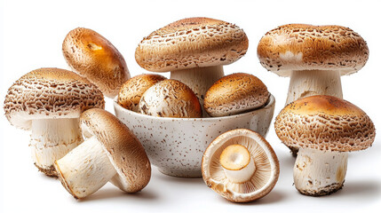 Fresh button mushrooms in a bowl, ready to cook.