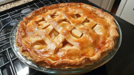 Pie with homemade apples