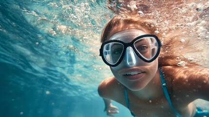 Fototapeta premium Snorkeling female