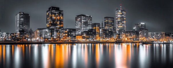 Naklejka premium skyline in downtown 