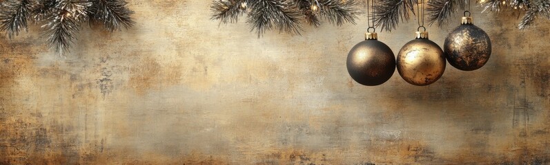 Ornaments hanging from a branch of a tree, christmas holiday