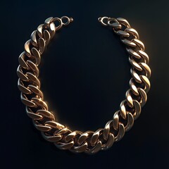 Obraz premium 3D Necklace Icon: Stylish Chain Jewelry Illustration Logo