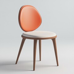 3D Chair Icon: Comfortable Seating for Dining Illustration Logo