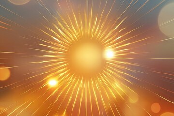Obraz premium Warm Amber Sun Ray Effects with Radiant Light Overlays and Smooth Transitions