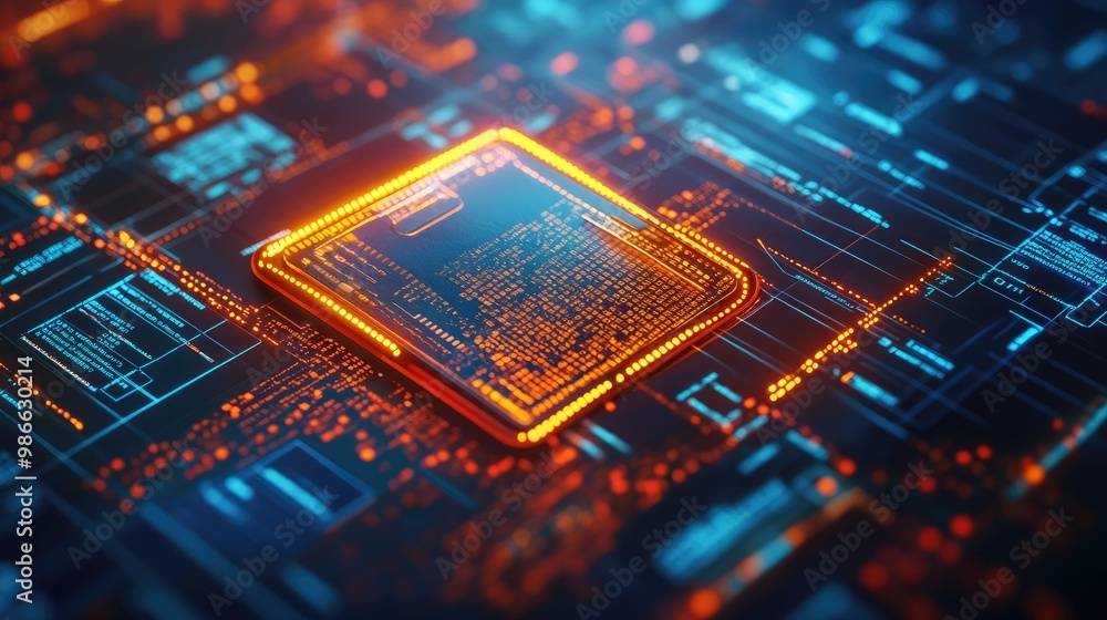 Poster close-up of a digital wallet icon on a virtual screen, with data nodes symbolizing the security and 