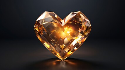 Glowing Diamond Heart