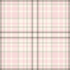 Cut out background check tartan, tracery plaid seamless vector. Group fabric pattern texture textile in light and sea shell colors.