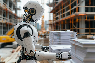 Robot qui travail sur chantier