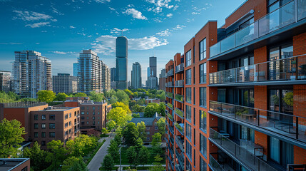 concept ville américaine en été