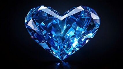 Sparkling Blue Heart Diamond