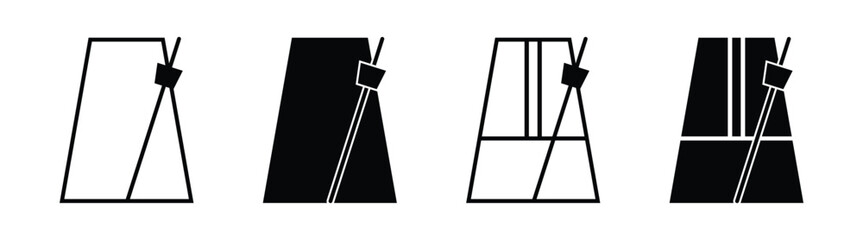 Vector Metronome Icon Set. Metronome Symbols