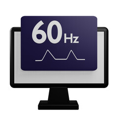 frequency monitor 3d illustration