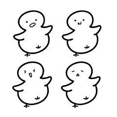 Cute Duckling Illustration | Minimalist Doodle Vector for Kids & Animal-Themed Designs