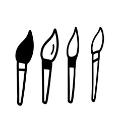 Minimalist Brush Illustration | Cute Doodle Style Vector for Art and Craft Designs