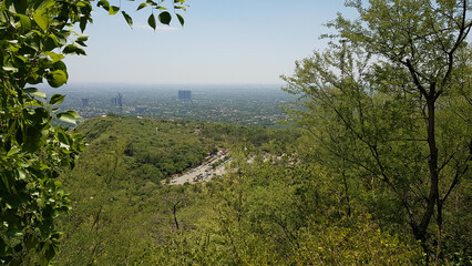 Beautiful Over the Mountain View of the city