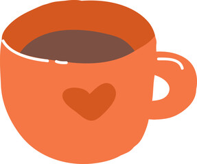 Handdrawn Cup With Coffee