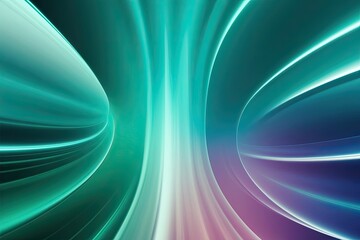 Fototapeta premium Vibrant Emerald Aqua Pulsating Abstract Gradient Layer Visualization
