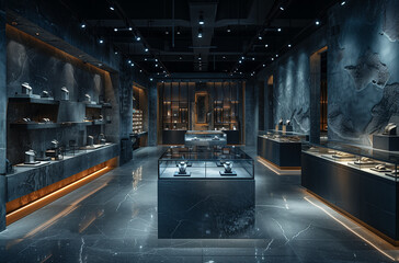Obraz premium High-End Store Focused on Men's Jewelry: Modern and Masculine Elegance