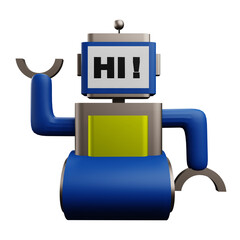 robot  3 D Illustration