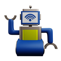 robot  3 D Illustration