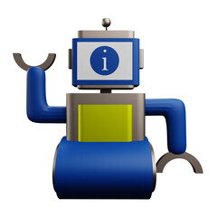 robot information 3 D Illustration