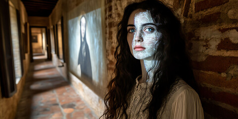 Interactive AR visuals overlaying historical paintings a museum transforming traditional art into living breathing augmented reality experiences