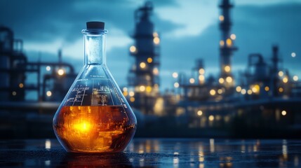 Chemical Bottle of Methanol in Industry