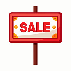 sign sale on white