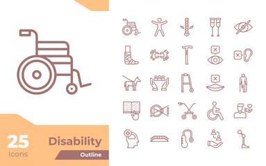 Disability  Outline Icons