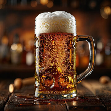 Frisch gezapftes Bier
