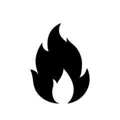 Fire flame abstract style on white isolated vector