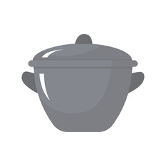 Cooking pan color icon isolated on white vector