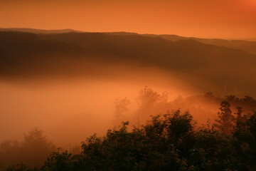 岩手県奥州市　夜明けの風景