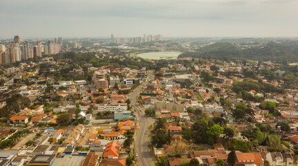 panoramic view of Curitiba cityscape, Brazil. the green city