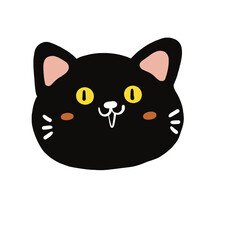 cute cat face illustration