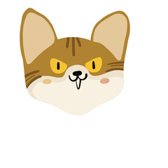 cute cat face illustration