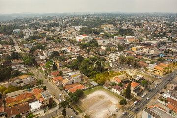 Obraz premium panoramic view of Curitiba cityscape, Brazil. the green city