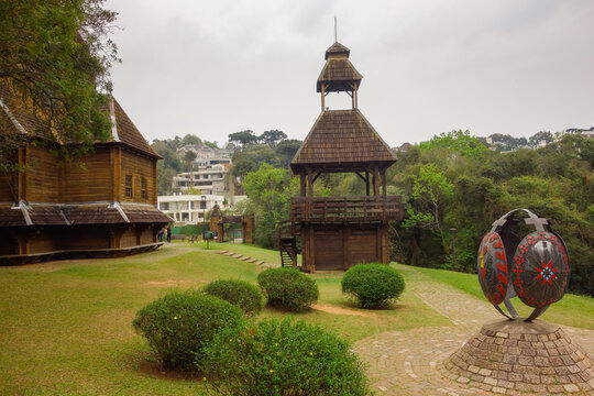 Curitiba, Brazil: Tingui park and the Ukrainian Memorial.