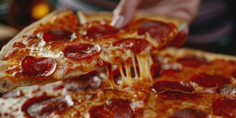 Choosing a hot, melty slice of thin crust pizza topped with pepperoni