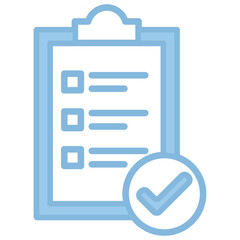 Task planning icon with line color style