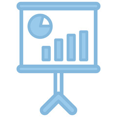 Presentation icon with line color style
