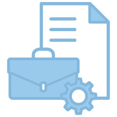 Business administration icon with line color style