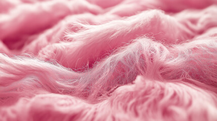 a meticulously styled close-up of a fuchsia fleece fabric, emphasizing its luxurious softness and fluffy texture, the carefully arranged fibers create an elegant, inviting atmosphere