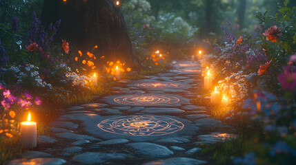 Obraz premium Runes of the Spring Garden