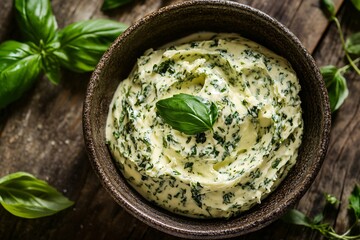 Fresh Herb Butter in Bowl