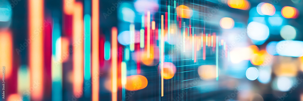 Poster abstract visualization of ai wealth management within financial planning and advisory where artifici